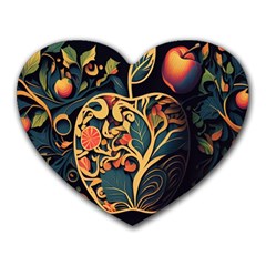 Ai Generated Apple Foliage Heart Mousepad