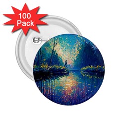 Oil Painting Night Scenery Fantasy 2 25  Buttons (100 Pack)  by Ravend