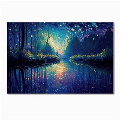 Oil Painting Night Scenery Fantasy Postcard 4 x 6  (pkg Of 10) by Ravend