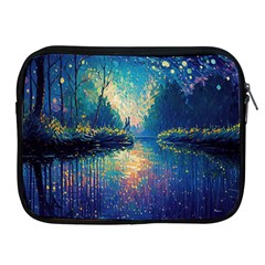 Oil Painting Night Scenery Fantasy Apple Ipad 2/3/4 Zipper Cases by Ravend
