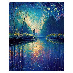 Oil Painting Night Scenery Fantasy Drawstring Bag (small)