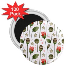 Poppies Red Poppies Red Flowers 2 25  Magnets (100 Pack)  by Ravend