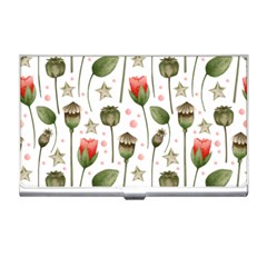 Poppies Red Poppies Red Flowers Business Card Holder