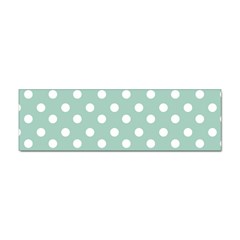 Light Blue And White Polka Dots Sticker (bumper) by GardenOfOphir