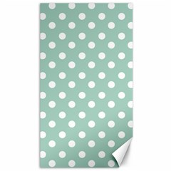 Light Blue And White Polka Dots Canvas 40  X 72  by GardenOfOphir