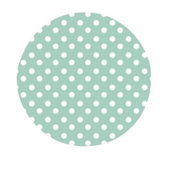 Light Blue And White Polka Dots Mini Round Pill Box (pack Of 5) by GardenOfOphir