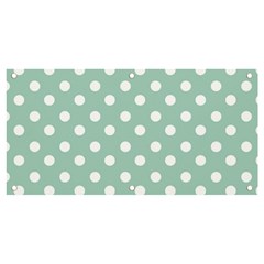 Light Blue And White Polka Dots Banner And Sign 4  X 2  by GardenOfOphir