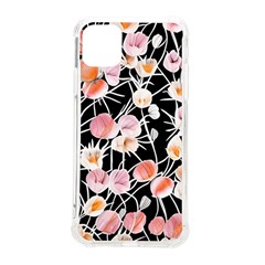 Boho Black Pink Flowers Watercolor Vi Iphone 11 Pro Max 6 5 Inch Tpu Uv Print Case by GardenOfOphir