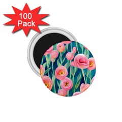 Blush Watercolor Flowers 1 75  Magnets (100 Pack)  by GardenOfOphir