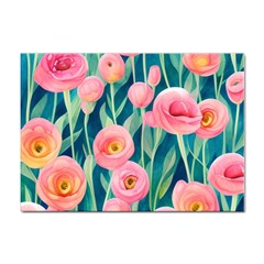 Blush Watercolor Flowers Sticker A4 (100 Pack) by GardenOfOphir