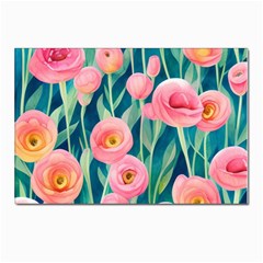 Blush Watercolor Flowers Postcards 5  X 7  (pkg Of 10) by GardenOfOphir