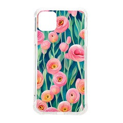 Blush Watercolor Flowers Iphone 11 Pro Max 6 5 Inch Tpu Uv Print Case
