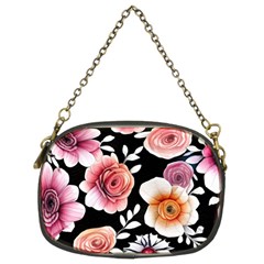 Cheerful Watercolor Flowers Chain Purse (two Sides) by GardenOfOphir