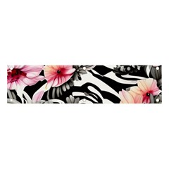 brilliantly hued watercolor flowers in a botanical Banner and Sign 4  x 1 