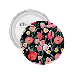 Charming Watercolor Flowers 2 25  Buttons