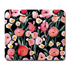 Charming Watercolor Flowers Large Mousepad