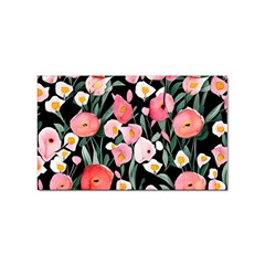 Charming Watercolor Flowers Sticker (rectangular) by GardenOfOphir