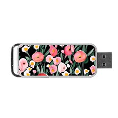 Charming Watercolor Flowers Portable Usb Flash (one Side) by GardenOfOphir