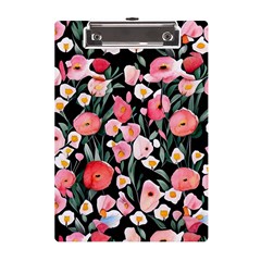 Charming Watercolor Flowers A5 Acrylic Clipboard