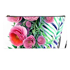 Adorned Watercolor Flowers Pencil Case by GardenOfOphir