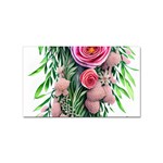 Brilliant Blushing Blossoms Sticker Rectangular (10 pack) Front