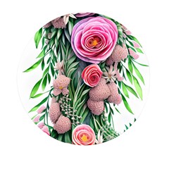 Brilliant Blushing Blossoms Mini Round Pill Box by GardenOfOphir