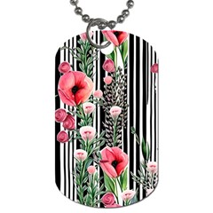 Tropical Paradise - Watercolor Botanical Flowers Dog Tag (two Sides) by GardenOfOphir