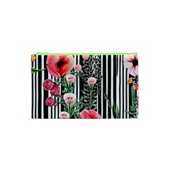 Tropical Paradise - Watercolor Botanical Flowers Cosmetic Bag (xs) by GardenOfOphir