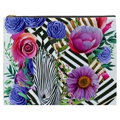 Bountiful Watercolor Flowers Cosmetic Bag (xxxl) by GardenOfOphir