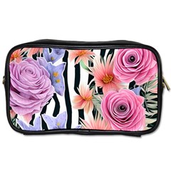 Delightful watercolor flowers and foliage Toiletries Bag (One Side)