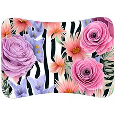 Delightful watercolor flowers and foliage Velour Seat Head Rest Cushion