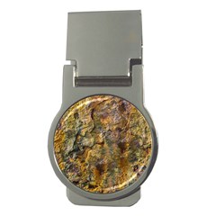Rusty Orange Abstract Surface Money Clips (round)  by dflcprintsclothing