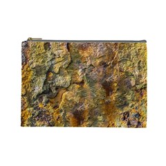Rusty Orange Abstract Surface Cosmetic Bag (large) by dflcprintsclothing
