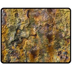 Rusty Orange Abstract Surface One Side Fleece Blanket (medium) by dflcprintsclothing