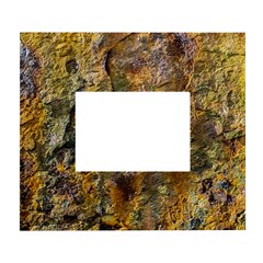 Rusty Orange Abstract Surface White Wall Photo Frame 5  X 7  by dflcprintsclothing