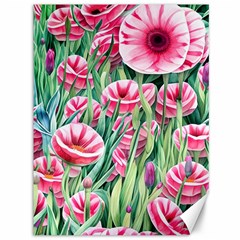 Cute Watercolor Flowers And Foliage Canvas 36  X 48  by GardenOfOphir