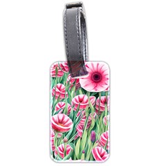 Cute Watercolor Flowers And Foliage Luggage Tag (two Sides) by GardenOfOphir