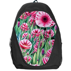 Cute Watercolor Flowers And Foliage Backpack Bag by GardenOfOphir