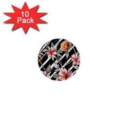 Celestial Watercolor Flowers 1  Mini Buttons (10 Pack)  by GardenOfOphir