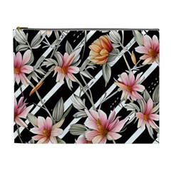 Celestial Watercolor Flowers Cosmetic Bag (xl) by GardenOfOphir