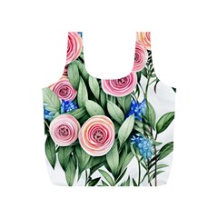 County Charm – Watercolor Flowers Botanical Full Print Recycle Bag (s)