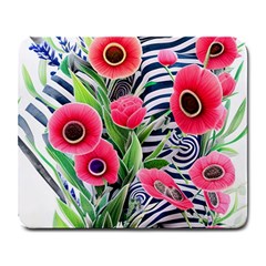 Cherished Blooms – Watercolor Flowers Botanical Large Mousepad by GardenOfOphir