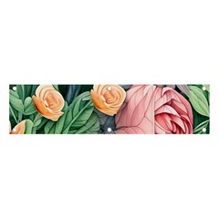 Darling And Dazzling Watercolor Flowers Banner And Sign 4  X 1  by GardenOfOphir