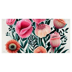 Cheerful Watercolors – Flowers Botanical Banner And Sign 8  X 4 