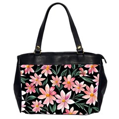 Classy Botanicals – Watercolor Flowers Botanical Oversize Office Handbag (2 Sides) by GardenOfOphir