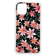 Classy Botanicals – Watercolor Flowers Botanical Iphone 12 Mini Tpu Uv Print Case	 by GardenOfOphir