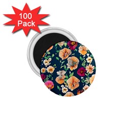 Charming Foliage – Watercolor Flowers Botanical 1 75  Magnets (100 Pack)  by GardenOfOphir