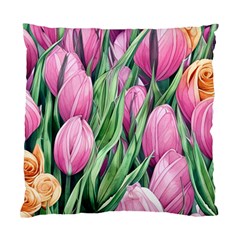 Cheerful Watercolor Flowers Standard Cushion Case (two Sides) by GardenOfOphir