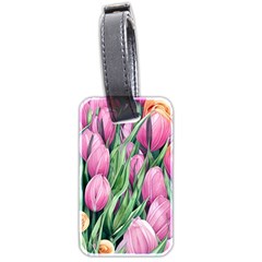 Cheerful Watercolor Flowers Luggage Tag (two Sides) by GardenOfOphir