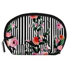 Classic Watercolor Flowers Accessory Pouch (large)